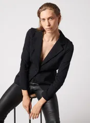 マジェスティック レディース アウター ジャケット・ブルゾン コットン ブレザー Majestic Filatures Cotton Cashmere Double Face One Button Bのサムネイル