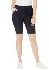 ジェシカロンドン レディース ボトムス デニムパンツ Jessica London Comfort Waistretch Denim Bermuda Short Indigo インディゴ