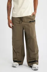 アールティーエー メンズ ボトムス カジュアルパンツ RtA Frederic Oversize Parachute Pants Dusty Olive オリーブ