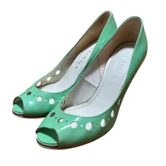 DIANA ミントグリーン オープントゥ パンプス