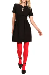 アイザック・ミズラヒ レディース トップス ワンピース ミニ Isaac Mizrahi New York Rhinestone Star Ponte Minidress Black ブラック