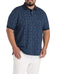 ナウティカ メンズ トップス ポロシャツ フラワー柄 トール フラワー Nautica Big Tall Floral Polo Shirt Navy Seas ネイビー