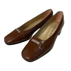 Yves Saint Laurent ブラウン ヒール パンプス