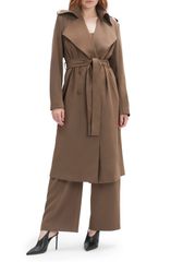 Bardot 女士外套夾克・飛行員夾克 大衣 Bardot Kira Trench Coat 咖啡棕色 棕色