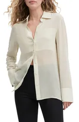 フェイバリット ドーター レディース トップス シャツ シアー Favorite Daughter The Sheer Sophistication ButtonUp Shirt Ivory アイボリのサムネイル