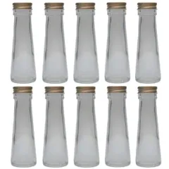 横浜ハーバリウム弐番店 ハーバリウム 瓶 テーパー 50ml 10本セット キャップ付き
