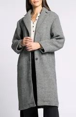 スレッドアンドサプライ レディース アウター ジャケット・ブルゾン コート Thread Supply Catalina Herringbone Coat Charcoal Melange チャコール