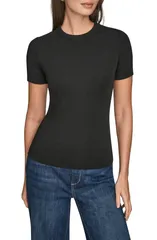 ダナ キャラン ニューヨーク レディース トップス シャツ クルーネック Donna Karanew York Crewneck Top Black ブラックのサムネイル