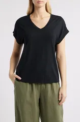 トッミーバハマ レディース トップス Tシャツ Vネック Tommy Bahama Kauai VNeck TShirt Black ブラックのサムネイル