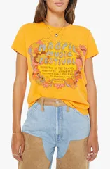 マザー レディース トップス Tシャツ 刺繍 MOTHER The Sinful Embroidered TShirt Magpie Musicのサムネイル