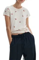 ラグアンドボーン レディース トップス Tシャツ プリント コットン グラフィック rag bone Cherry Print Cotton Graphic TShirt White Multi ホワのサムネイル
