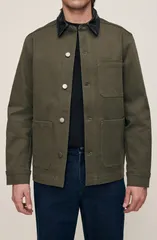 ディーエル 1961 メンズ アウター ジャケット・ブルゾン シャツ DL1961 Sean DL Twill Shirt Jacket Military Green グリーン