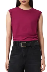 オールセインツ レディース トップス シャツ ギャザー AllSaints West Side Ruched Tank Raspberryのサムネイル