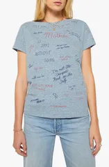 マザー レディース トップス Tシャツ グラフィック MOTHER The Boxy Goodie Appliqu Better Luck Graphic TShirtongue Tiedのサムネイル