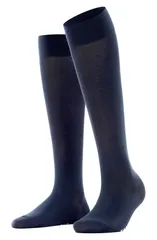 ファルケ レディース アンダーウェア 靴下 コットン Falke Cotton Touch Knee High Socks Dark Navy ネイビー