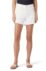 ジョーズ レディース ボトムス デニムパンツ ハイウエスト ショートパンツ Joes The Jessie Frayed High Waist Relaxedenim Shorts White ホワイト