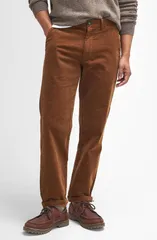 バブアー メンズ ボトムス カジュアルパンツ コーデュロイ Barbour Corduroy Tailored Fit Pants Dark Honeyのサムネイル