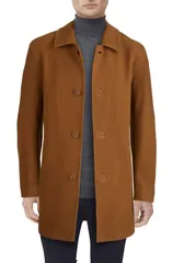 コールハーン メンズ アウター ジャケット・ブルゾン ウール コート Cole Haan Wool Blend Overcoat Camel キャメル