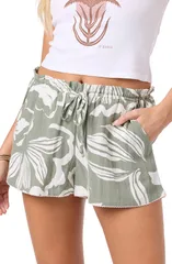 オニール レディース ボトムス ハーフパンツ・ショーツ フラワー柄 ショートパンツ フラワー ONeillayne Floral Drawstring Shortsea Spray