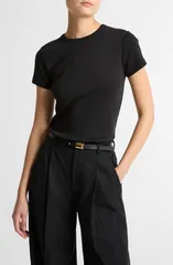 ヴィンス レディース トップス Tシャツ Vince Shrunken 90s TShirt Black ブラックのサムネイル