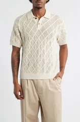 オベイ メンズ アウター パーカー・スウェット ポロシャツ セーター Obey Eryk Polo Sweater Birchのサムネイル