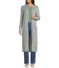 ペンドルトン レディース アウター ニット・セーター リブ カーディガン Pendleton Ribbed Knitextured Long Sleeve Open Front Cardigan Sage セージ