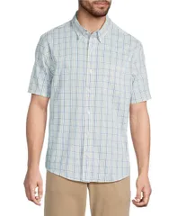 エルエルビーン メンズ トップス シャツ LLBean Plaid Comfort Stretch Short Sleeve Woven Shirt Soft Juniper チェック