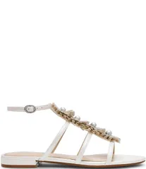 ベッツィジョンソン レディース シューズ サンダル Blue by Betsey Johnson Joyce Gladiator Pearl Embellished Sandals Ivory アイボのサムネイル