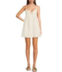 ビラボン レディース トップス シャツ カットアウト ミニワンピース ミニ Billabong In A Twist Front CutOut Mini Dressalt Crystalのサムネイル