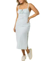 オニール レディース トップス ワンピース ミディ ノースリーブ ONeill Wiley Sleevelesseersucker Midi Dress Winter White ホワイトのサムネイル