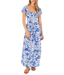 ハーレー レディース トップス ワンピース フラワー柄 プリント キャップ マキシ フラワー Hurley Paloma Cap Sleeve Tropical Floral Print Crinklのサムネイル