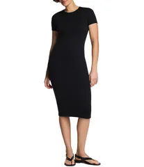 スパンク レディース トップス ワンピース クルーネック ミディ ジャージー SPANXsmooth Jersey Crewneck Short Sleeve Midi Dress Classic Bのサムネイル