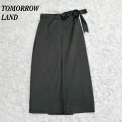 【美品】TOMORROW LAND マキシ丈スカート 34 カーキ