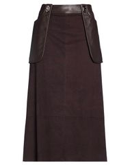 ロウ クラシック レディース ボトムス ミディスカート LOW CLASSIC ミディ丈スカート Dark Brown ブラウン