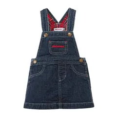 新品 [ミキハウス] ジャンパースカート スカート デニム ロゴ 女の子 ベビー キッズ 子供服 10-1821-575 100cm インディゴブルー