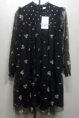 新品 ザラワンピース ZARA 152cm シフォンドレス 超ミニワンピース