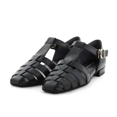 新品 HIMIKO/ヒミコ/ソフトスクエアトゥグルカシューズ/651501ブラック230