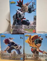 未開封)) ヒロアカ(僕のヒーローアカデミア) クロスリンク 爆豪勝己/緑谷出久/轟 フィギュア SET セット