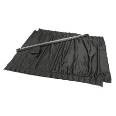 新品 槌屋ヤック(Tsuchiya Yac) 車内用品 日除け カーテン サイドカーテン ストレッチワイド2 BK Lサイズ L-612