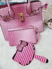 ピンクバッグ ポーチセット