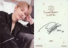 【中古】コレクションカード(男性) SEVENTEEN/JUN(ジュン)/裏面印刷サイン入り/「SEVENTEEN CAFE 2021 ～PAJAMA PARTY～」事前予約特典カフェオリジナルカード