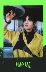 【中古】コレクションカード(男性) Stray Kids/Seungmin(スンミン)/枠黒・黄緑/「Stray Kids 2nd World Tour MANIAC in Seoul」グッズ予約特典ランダムポラロイドカード