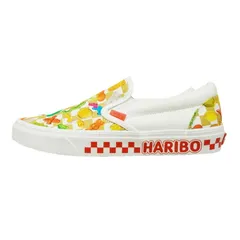 VANS スニーカーVANS ヴァンズ バンズ【箱なし】CLASSIC SLIP ON スリッポン スリップオンHARIBO CHECKERBOARD MULTIハリボー チェッカーボード マルチ白 ハリボーベア グミ お菓子 チェッカー柄 カラフル メンズ
