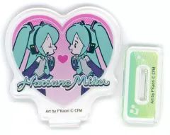 【中古】アクリルスタンド・アクリルパネル [シークレット]初音ミク(ハート) 「VOCALOID 初音ミク アクリルスタンド プチシリーズ」 ダイソー限定