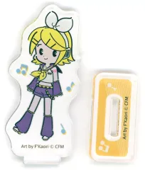 【中古】アクリルスタンド・アクリルパネル 鏡音リン 「VOCALOID 初音ミク アクリルスタンド プチシリーズ」 ダイソー限定
