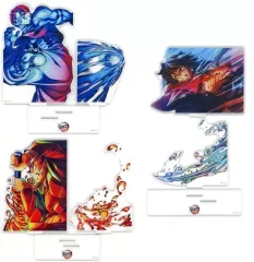 【中古】アクリルスタンド・アクリルパネル 全3種セット レイヤードアクリルスタンド 「劇場版 鬼滅の刃 無限城編 第一章 猗窩座再来 第三弾キービジュアル WEBSHOPくじ 炭治郎＆義勇vs猗窩座」 B賞