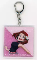 【中古】キーホルダー 麗日お茶子 「僕のヒーローアカデミア HERO×VILLAIN FES.＜ヒーロー×敵＜ヴィラン＞フェス＞ POP UP SHOP presented by TOHO animation トレーディング グリッターアクリルキーホルダーB」