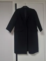 新品/FINGER ハンドメイド ウール90% 季節の変わり目 8分 ロングコート