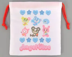 【中古】バッグ 集合(並び) 巾着ポーチ 「エニマイくじ エンジェルブルー」 D賞