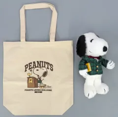 【中古】グッズセット スヌーピー トートバッグ＆ぬいぐるみセット 「PEANUTS(SNOOPY)」 PEANUTS LOVERS CHALLENGE 2023グッズ